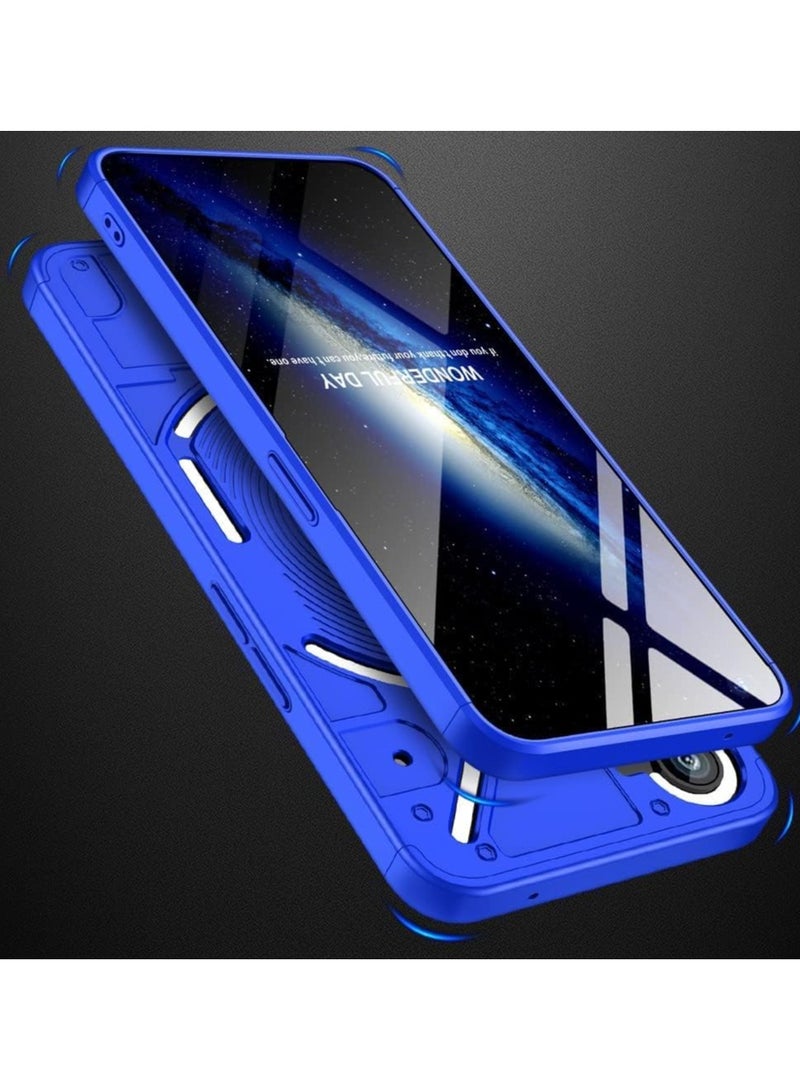 VKL Compatible with Nothing Phone 1 Phone Case, Hard PC Matte Back Shell Premium Slim 360 Degree Full Body Protective Shockproof Ultra Thin Cover for Nothing Phone (1) (Blue) - Image 4