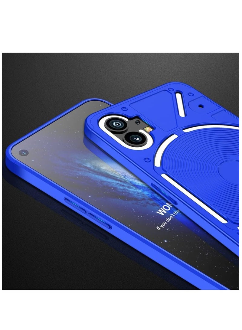 VKL Compatible with Nothing Phone 1 Phone Case, Hard PC Matte Back Shell Premium Slim 360 Degree Full Body Protective Shockproof Ultra Thin Cover for Nothing Phone (1) (Blue) - Image 5