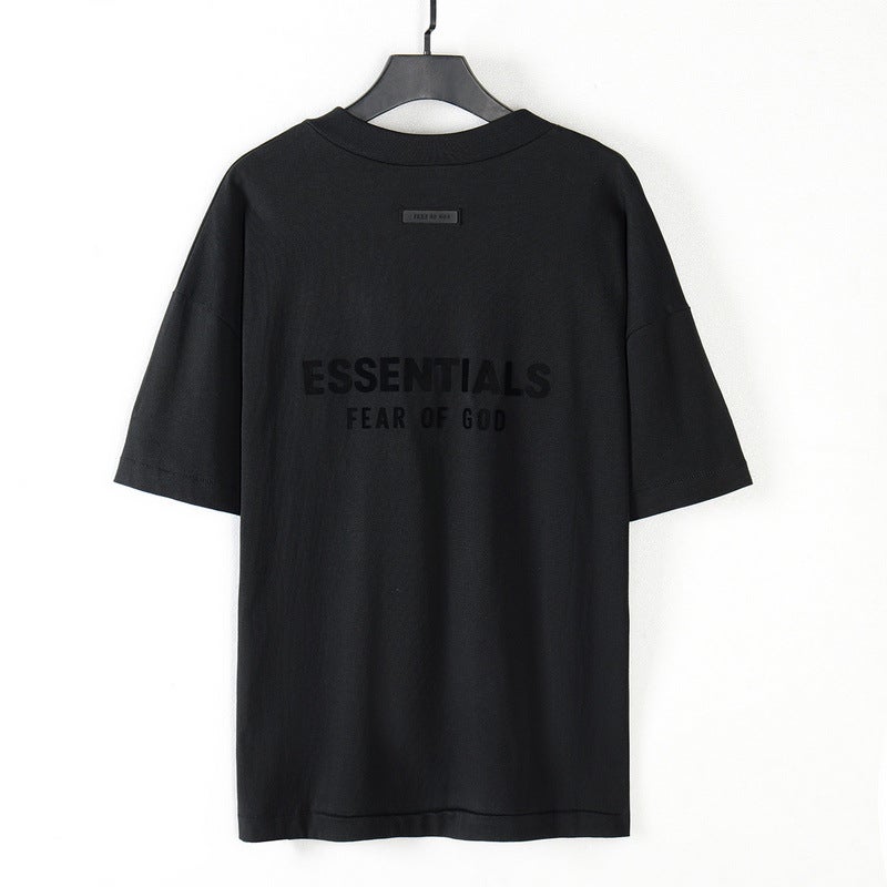 FEAR OF GOD ESSENTIALS V-Neck Tee Casual Fit Xuan Qing Black - Image 4
