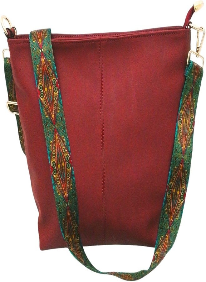 Poorak Women Sling Bag Vegan Leather/Cross-Body Bag for Girls & Women (Maroon) - Image 1