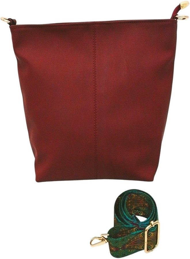 Poorak Women Sling Bag Vegan Leather/Cross-Body Bag for Girls & Women (Maroon) - Image 2