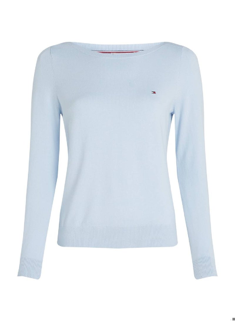 Women's Boat Neck Jersey Jumper -  Pure organic cotton jersey, Blue - pzsku/Z82FDDEDB1D7BEBFAF582Z/45/_/1724216766/ac0605d7-79ae-44e1-9d13-94e2512be90e