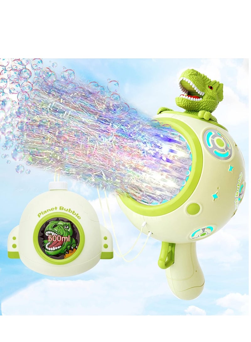 SYOSI Auto Bubble Machine Rechargeable Dinosaur Bubble Machine with 17oz Bubble Solution,LED Light Leak Proof Design,Automatic Bubble Maker Summer Toys for Kids Adults Outdoor Birthday Wedding Party - Image 2