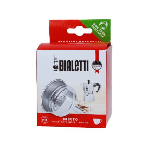 BIALeTTI Bialetti Spare Parts Includes 1 Funnel Filter Compatible with Moka Express Fiammetta Break Dama Moka Timer and Rainbow 6 Cups 