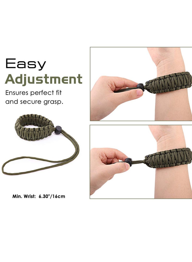 Universal Camera Wrist Strap with Adjustable Umbrella Rope Handle - Anti-Loss Hand Rope for Binoculars and Cameras (Nikon, Canon, Sony, Minolta, Panasonic, etc.) - 2 Pack, Green Blue - Image 3