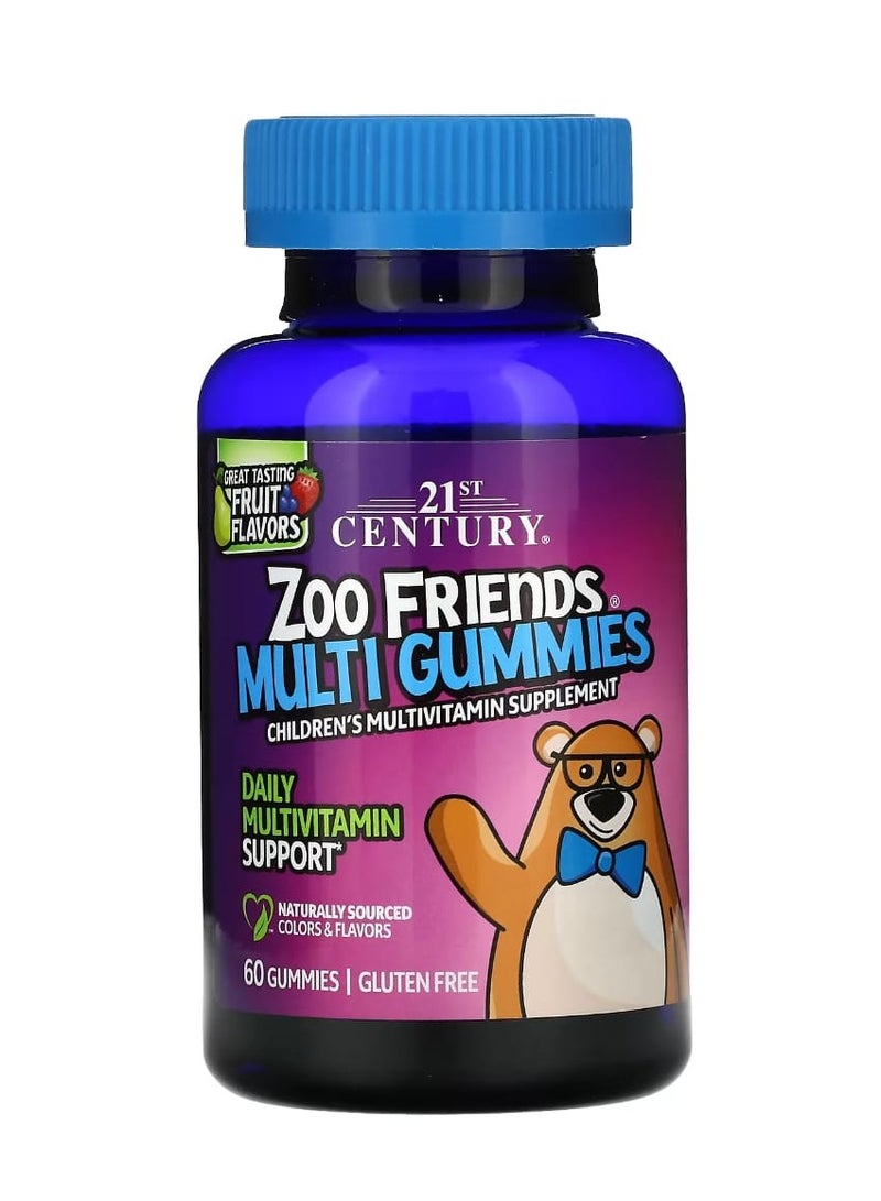 21st Century Zoo Friends Multi Gummies Fruit 60 Gummies - Image 1
