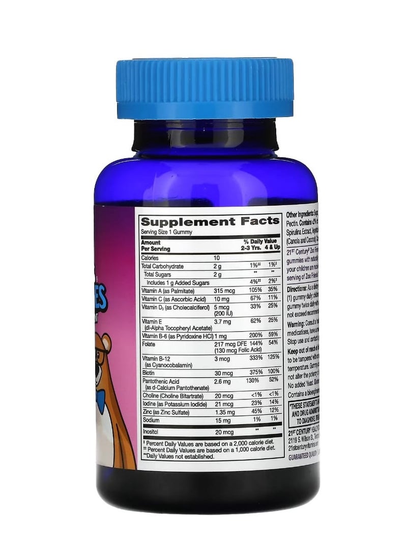 21st Century Zoo Friends Multi Gummies Fruit 60 Gummies - Image 2