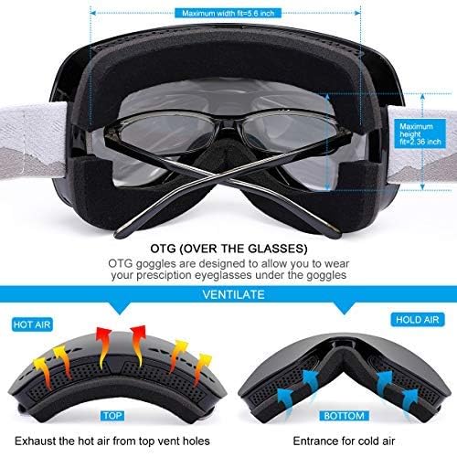Supertrip Professional Ski Goggles for Men and Women Double Lens Anti-Fog Big Spherical Skiing Unisex Multicolor Snow Goggles - Image 4