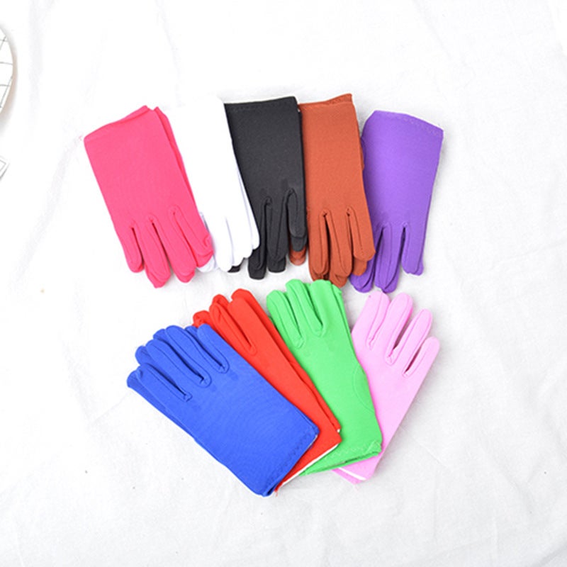 Kids White Gloves for Performance Dance White  - Image 1