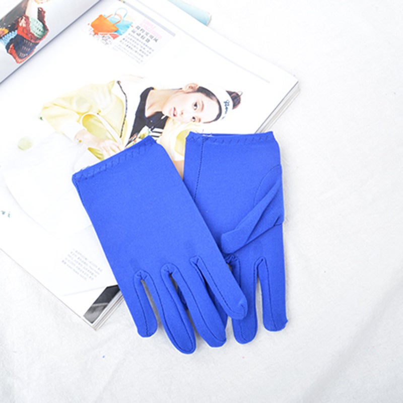 Kids White Gloves for Performance Dance White  - Image 2