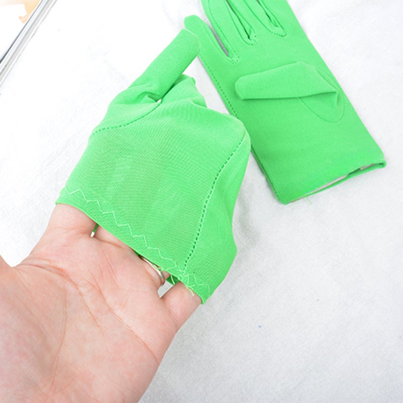 Kids White Gloves for Performance Dance White  - Image 3