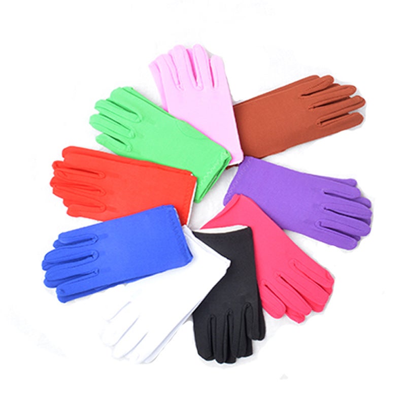 Kids White Gloves for Performance Dance White  - Image 5