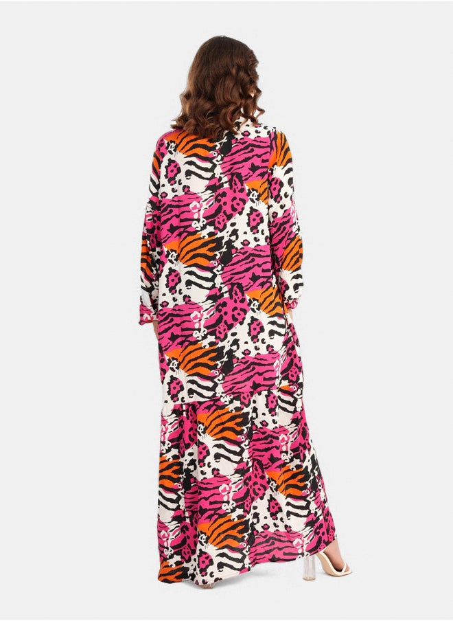 Clue Over All Print Shirt Dress  - Image 3