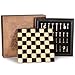 AMEROUS 125 inches Wooden Chess Set with Metal Chess PiecesClassic Board Game w 25 KingStorage for ChessmenInstructions Chess Sets for Adults Kids Beginner - Image 2