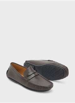 Robert Wood Perforation Detail Casual Loafers  - Image 3