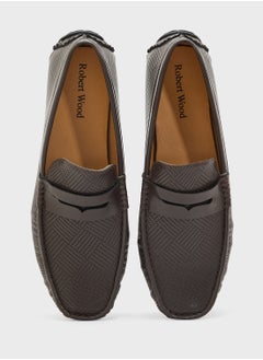 Robert Wood Perforation Detail Casual Loafers  - Image 4