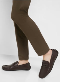 Robert Wood Perforation Detail Casual Loafers  - Image 5