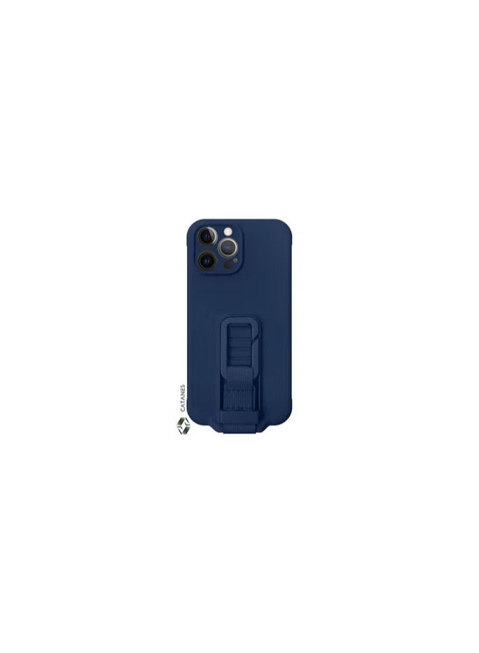 CATANES 2 Pack For iPhone 12 Pro Case Cover And Screen Protector With Strap And Adjustable Grip Case Blue - Image 1