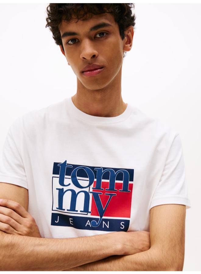 TOMMY JEANS Flag Graphic Slim T-Shirt - Image 3