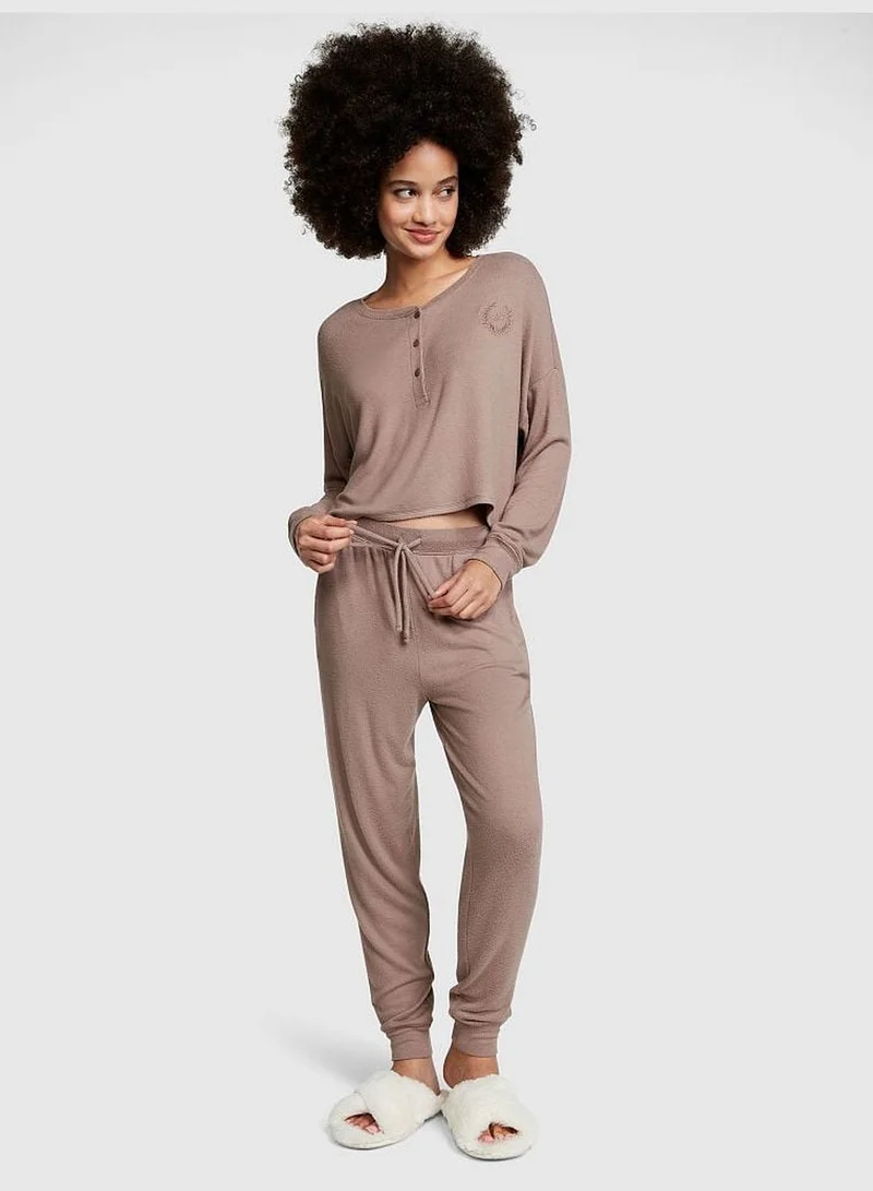 PINK Cozy Jogger Sleep Pants