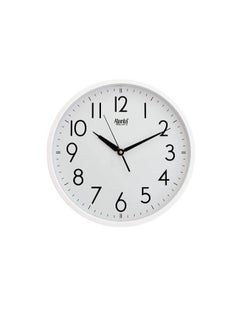 Ajanta Ajanta Plastic Designer Round Wall Clock Battery Operated for Kitchen Home Office Clock with Large Numbers 30.3 X 30.3 X 4.5 Cm Quartz Analog - White  - Image 1