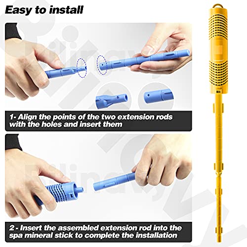 Bilinavy Spa in-Filter Mineral Sticks Parts for Hot Tub Filter Cartridge, Last for 4 Months, Yellow, 2PCS - Image 4