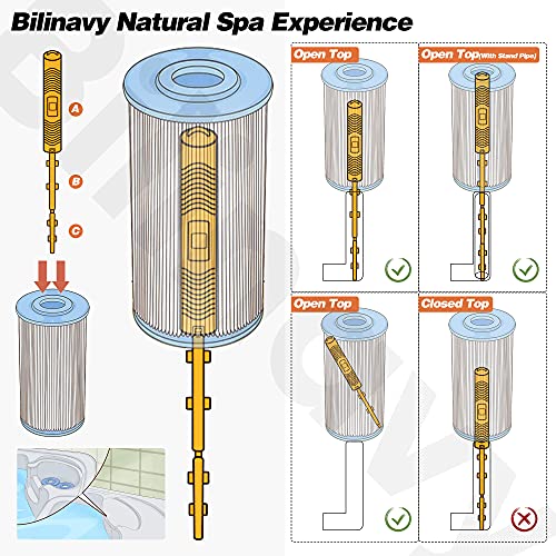 Bilinavy Spa in-Filter Mineral Sticks Parts for Hot Tub Filter Cartridge, Last for 4 Months, Yellow, 2PCS - Image 3