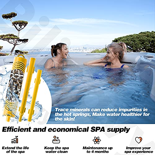 Bilinavy Spa in-Filter Mineral Sticks Parts for Hot Tub Filter Cartridge, Last for 4 Months, Yellow, 2PCS - Image 5