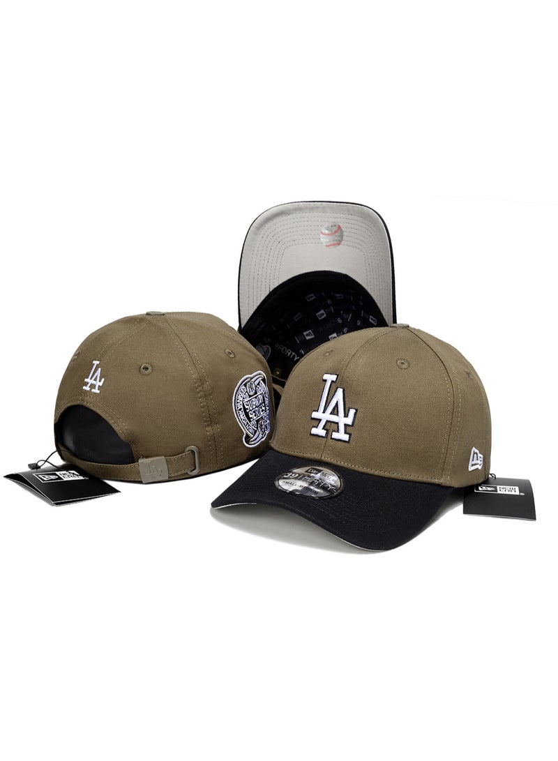 NEW ERA Los Angeles Dodgers New Era 39THIRTY Olive and Black Adjustable MLB Baseball Cap with Subway Series Patch