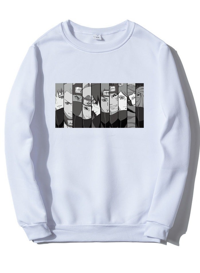 KUYING Naruto Card Retro Round Neck Hoodie  - Image 1
