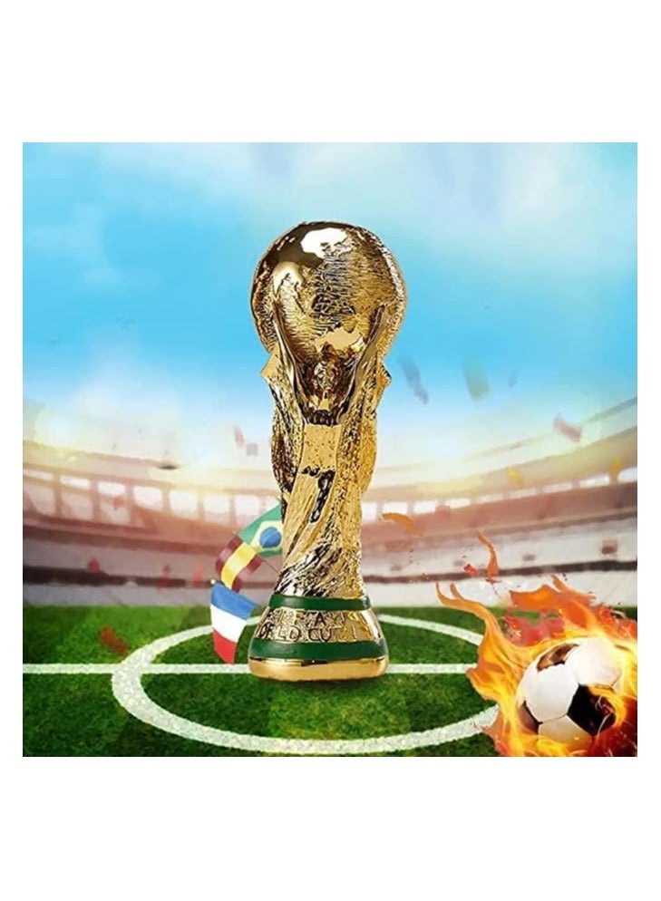 نسخة طبق الأصل من كأس العالم لكرة القدم 2022 (13 سم، ذهبي) - Image 3