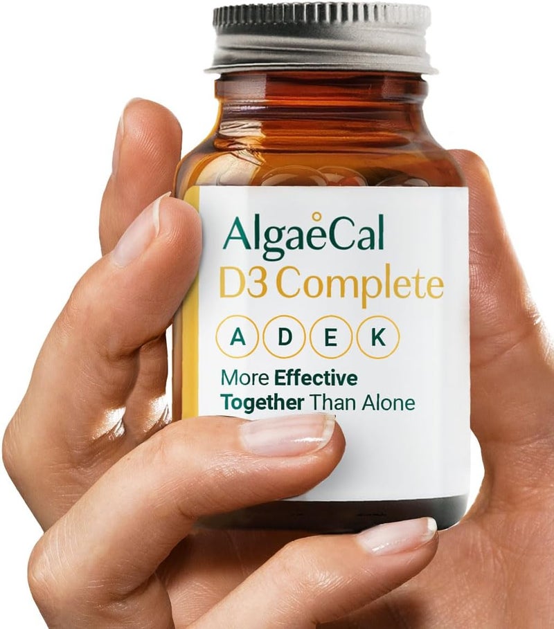 ALGAECAL 4in1 Vitamin D3 K2 Complete  ADK Vitamin Supplement Enhanced Immune Support  Bone Health with D3 K2 A  E  Whole Body Wellness  Bone Strength 60 EasySwallow Softgels Made in USA - Image 1