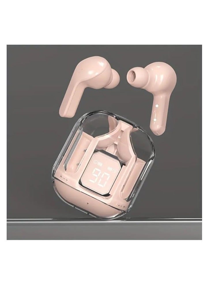 Digipace Transparent Bluetooth Earphones,Bluetooth 5.3 Wireless Microphone Earphones, In Ear Noise Reduction Bluetooth Earphones, Wireless Earphones, Sports Earphones for Listening to Music and Videos - Image 3