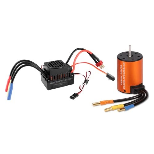 GoolRC Brushless Motor Upgrade Waterproof 3650 3900KV Brushless Motor with 60A ESC Combo Set for 1/10 RC Car Truck - Image 1