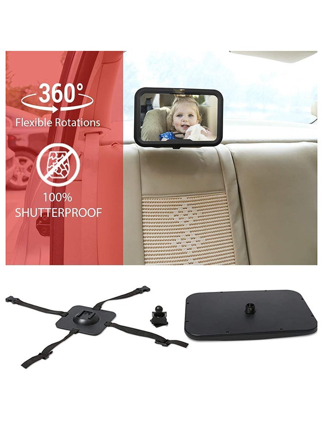Baby Car Mirror – Clear Wide Angle View of Toddler Newborn, Infant or Children