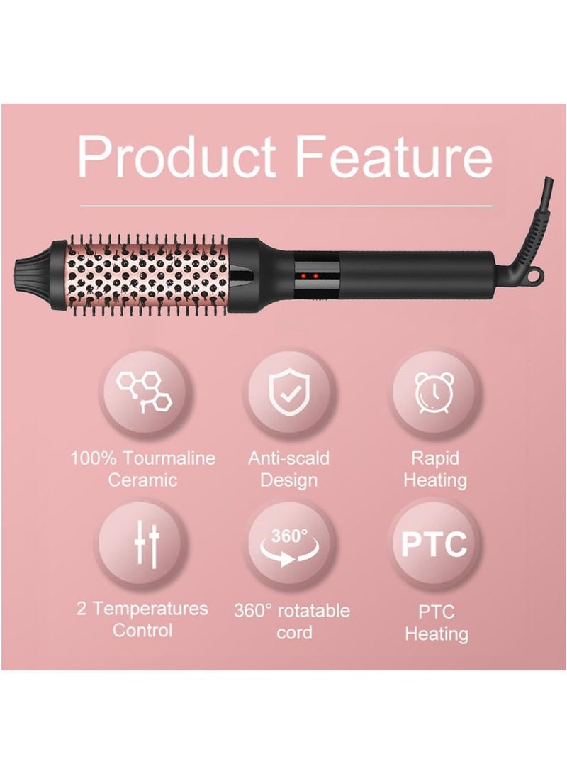 MarlaMall فرشاة حرارية، فرشاة تجعيد دائرية ساخنة بقطر 1.5 بوصة لتصفيف الشعر، مكواة شعر أيونية ساخنة لتسريحات صالون، سهلة لإنشاء مظهر تجفيف الشعر - Image 2