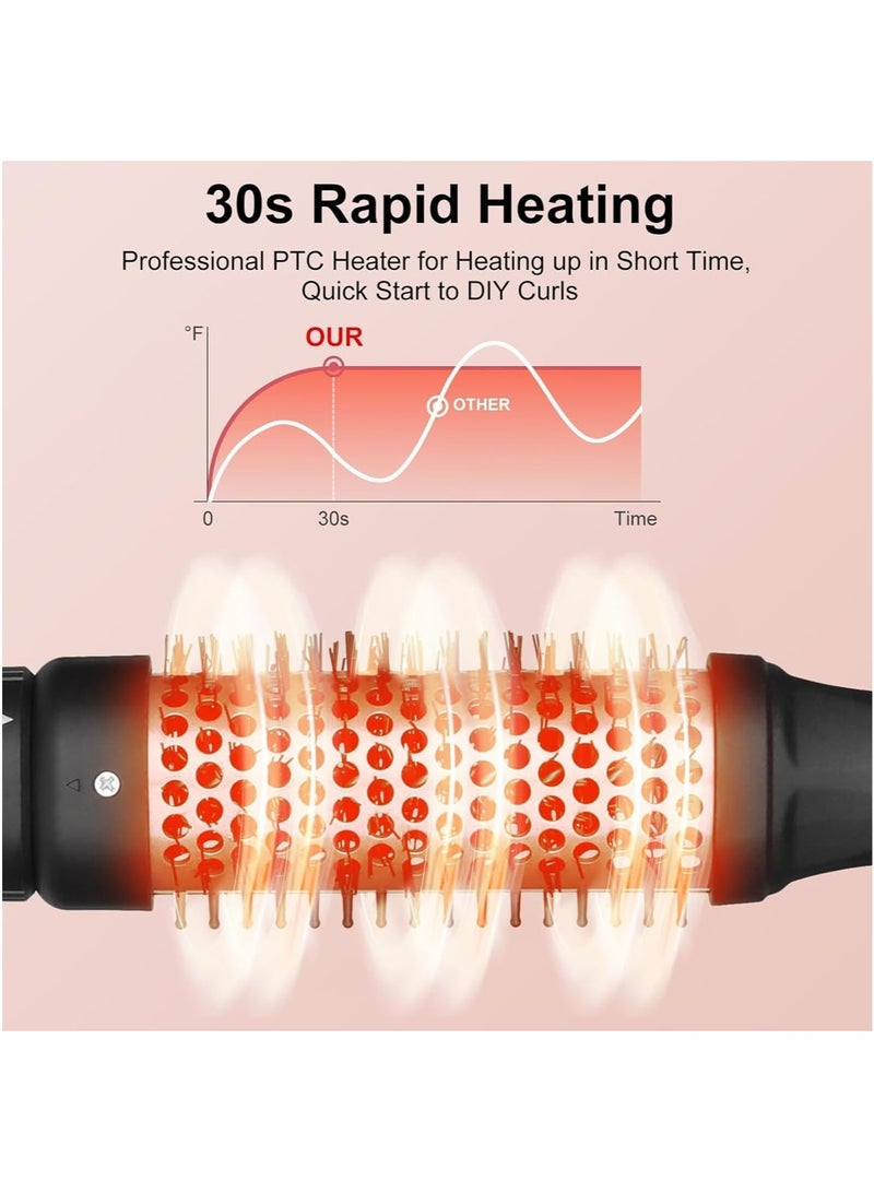 MarlaMall فرشاة حرارية، فرشاة تجعيد دائرية ساخنة بقطر 1.5 بوصة لتصفيف الشعر، مكواة شعر أيونية ساخنة لتسريحات صالون، سهلة لإنشاء مظهر تجفيف الشعر - Image 3