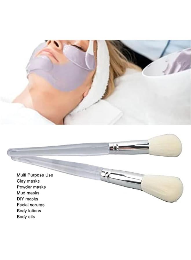 2 Pack Facial Brushes Fan Mask Brushes, Soft Facial Applicator Brushes Tools for Beauty Salon, Small - Image 2