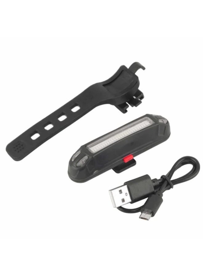 كشاف دراجة LED COB خلفي مطور - إضاءة تحذيرية (أحمر وأزرق) - شحن USB ومقاوم للماء - Image 4
