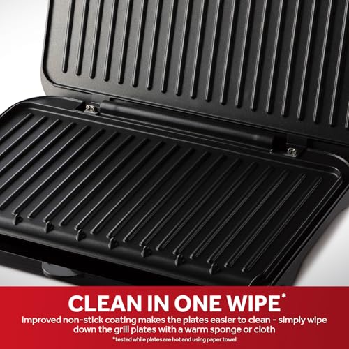 George Foreman Large Electric Fit 2400W Grill Toaster Sandwich Maker | Non stick, Healthy, Griddle, Hot Plate, Panini, BBQ, Energy saving, Vertical storage, Easy clean, Drip tray | Black, 25820 - Image 3
