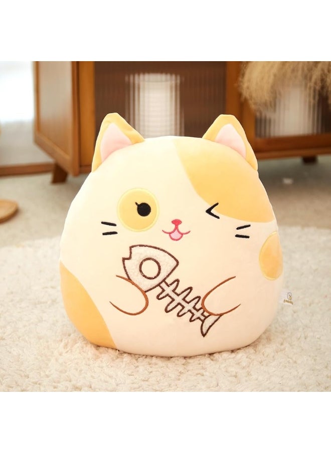 Houwsbaby - Houwsbaby 14â€ Cat Plush Pillow Cuddly Calico Cat Stuffed Animal Soft and Squishy Kitty Perfect Valentine's Day Gift for Kids, Babies, and Cat Lovers,Birthday,Christmas - Image 1