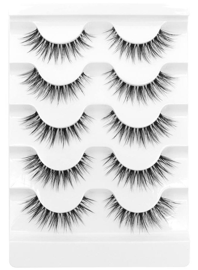 Veleasha Lashes 5D Faux Mink Lashes Volume False Eyelashes Handmade Fluffy Eye Lashes Fake Lashes Eyelashes 7 Pairs Luxurious Fake Eyelashes Pack (5D15) - Image 5