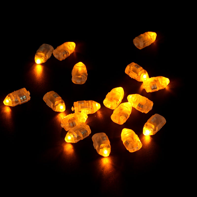 1 مجموعة/50 قطعة أضواء LED مقاومة للماء لزينة الطواطير الورقية والبالونات وحفلات الزفاف - لون أصفر - Image 3