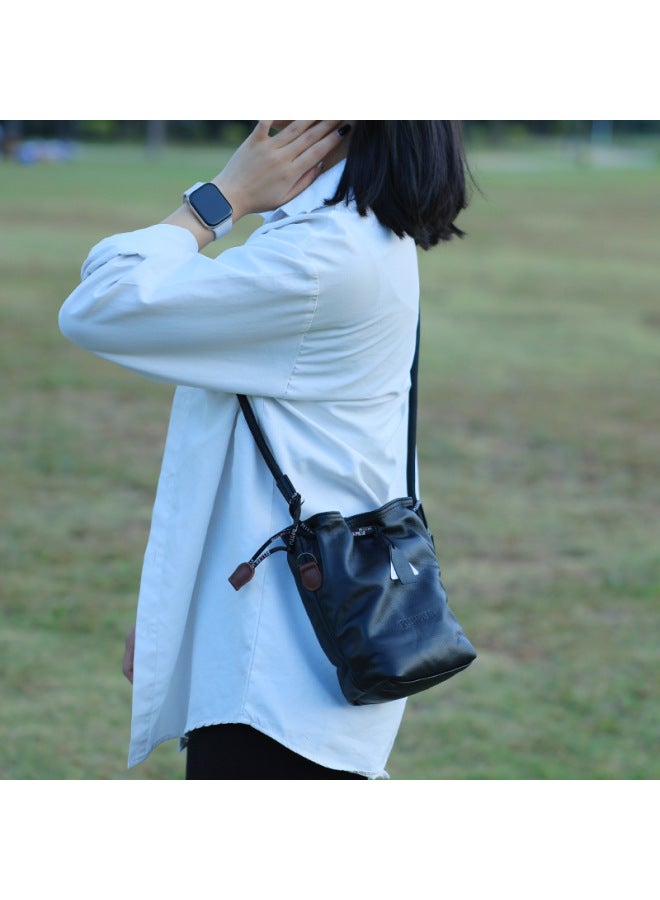Leather Camera Bag Waterproof Plush Single Reflex Bag Handbag Inner Bag Portable Crossbody Shockproof Breathable Unisex-Color:Lambskin Fusi Jacquard Rope Medium  - Image 2