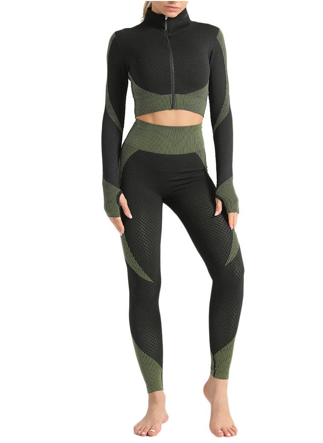 NIBEMINENT - Stripe Detail Sports Suit Green - Image 1