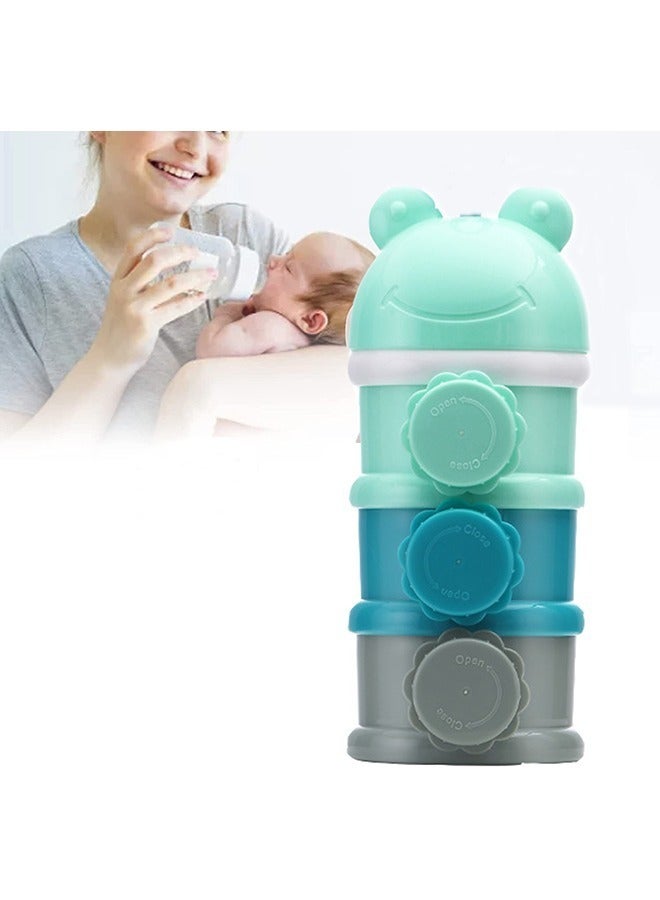 Milk Powder Box for Formula Portable Dispenser Storage Case Side Opened Design for Travel and Feeding Non Spill Stackable Compartments Convenient Milk Container for Formula - Image 1