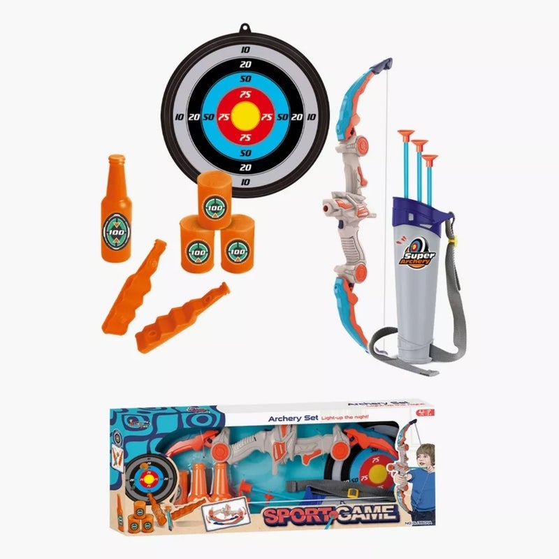 King Sport - Archery Set Light Up the Night Sport Game with Target & Arrows Bags - GJ3501A