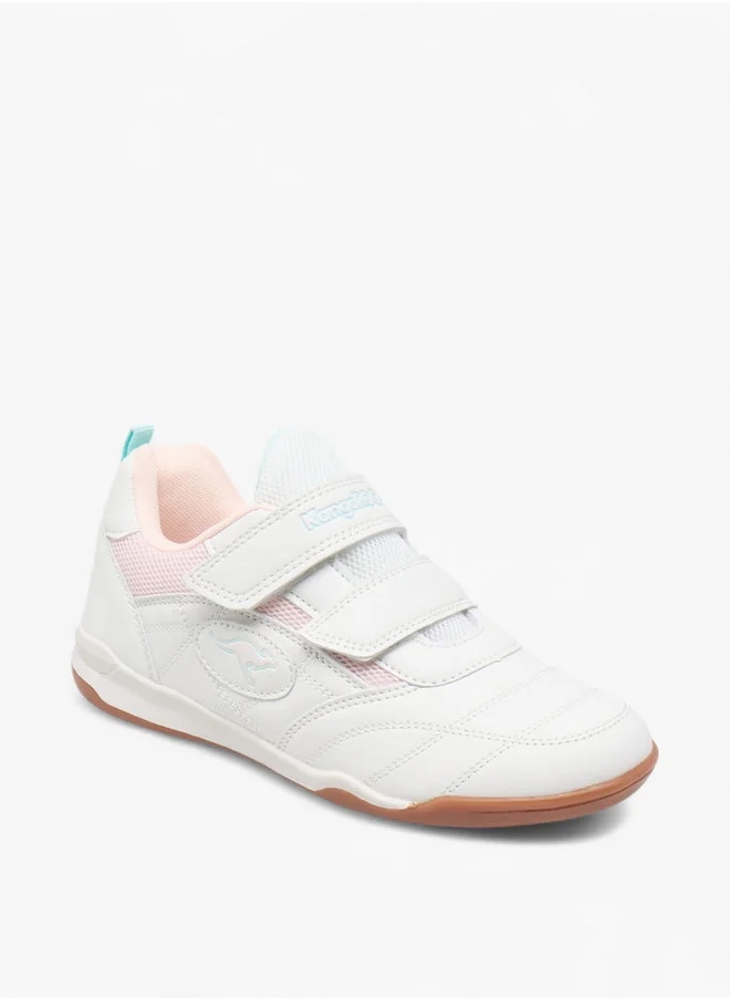 kangaROOS Girls' Panelled Sneakers with Hook and Loop Closure