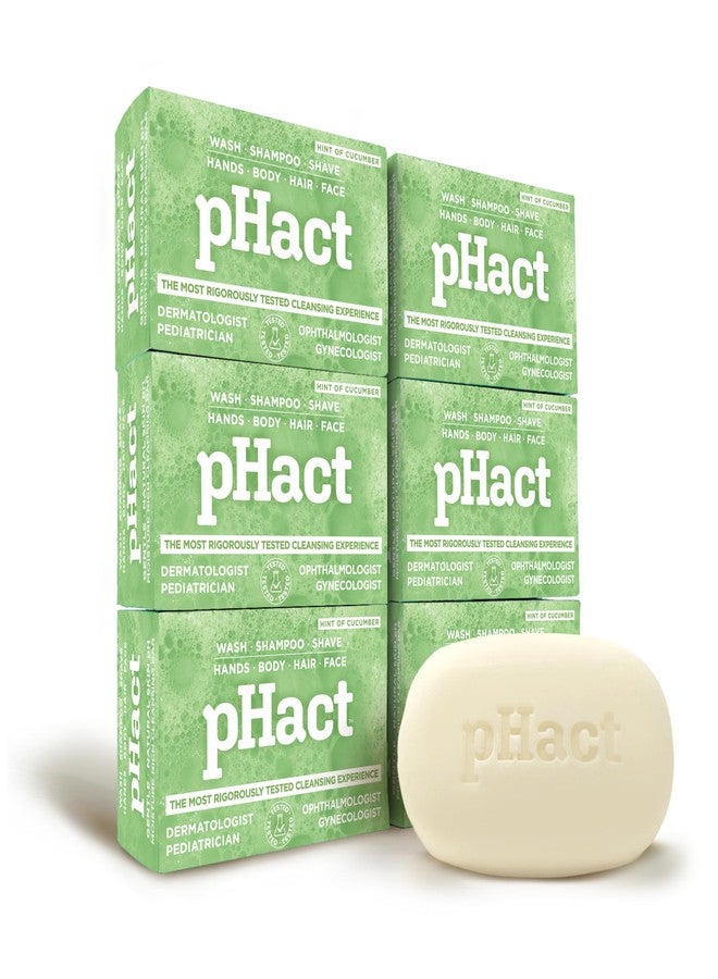 ANDREW LESSMAN pHact Moisture-Rich, Soap-Free Cleansing Bar Cucumber. Natural Skin pH. All Skin Types - Even Sensitive Skin. Hypoallergenic. Dermatologist Tested. 6 - Pack 4.25 oz each - Image 2