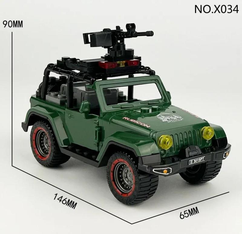 Military Building Block 68 Pieces Highly Restores Hard-Core Style - Openable Doors Boost Fun Off-Road Vehicle Model for All-Ages Players, Educational Play and Adult Collection - Image 2